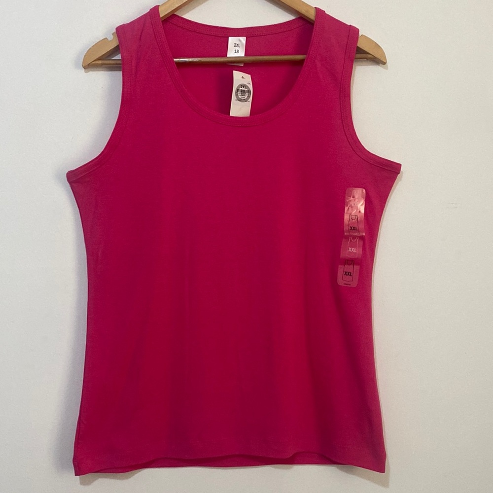 Pink Basic Tank top - Size XL 18 - Picture 1 of 2